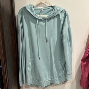 Z Supply Green Oversized Hoodie Sweatshirt